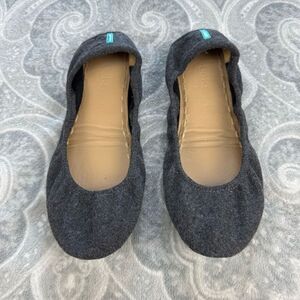 Womens TIEKS Greystone Vegan Wool Ballet Flats Shoes 8